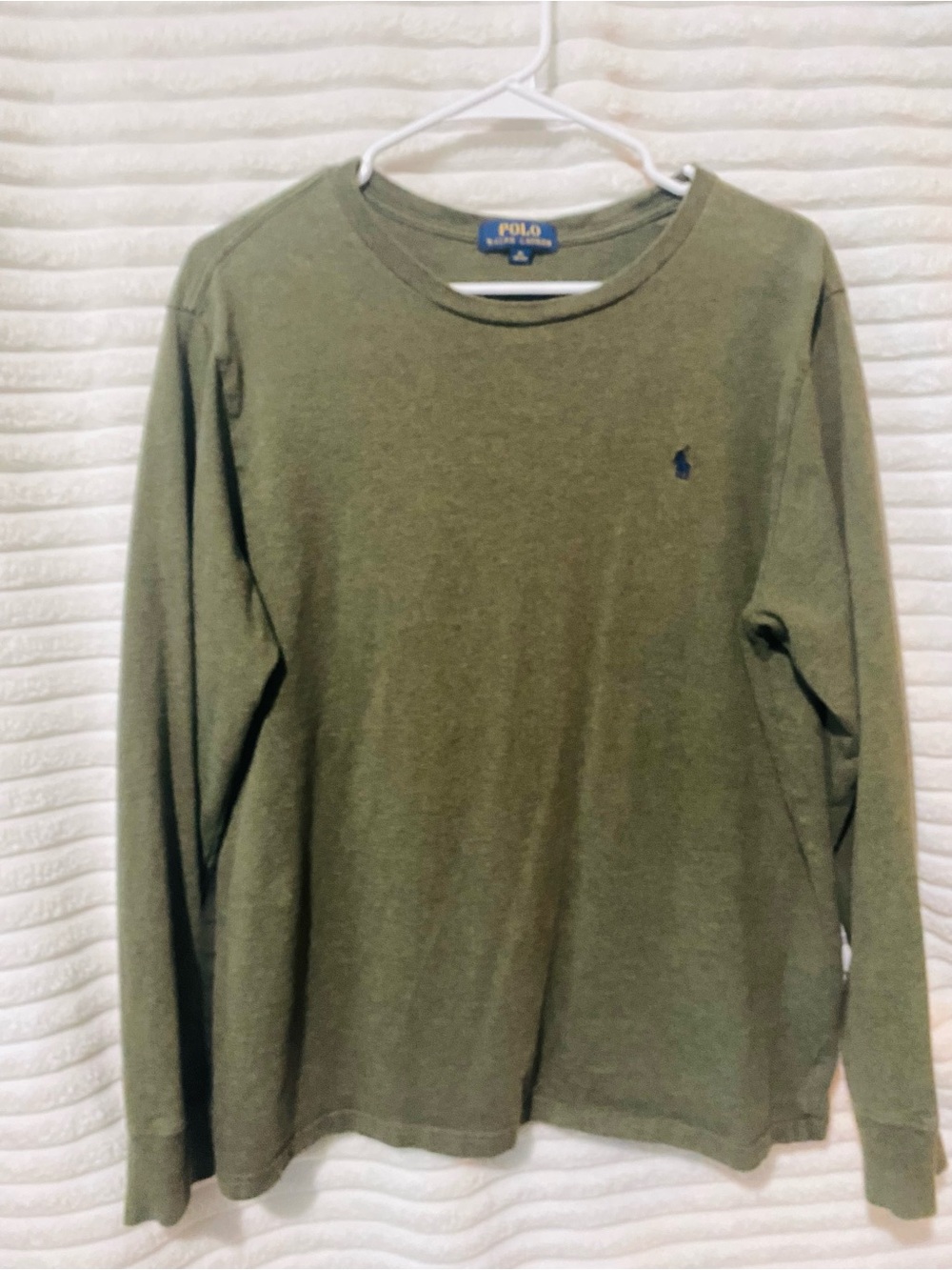 Polo by Ralph Lauren Olive Green Long-Sleeve Crewneck Tee
